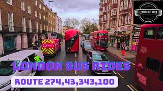 Gloomy London Bus Rides throughout London [upl. by Zaneta]