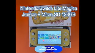 Nintendo Switch Lite  Juegos  Micro SD 128GB [upl. by Carberry]