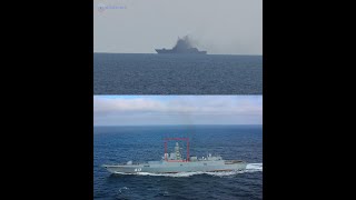 Russian Frigate Admiral Gorshkov Possibly On Fire Near Port of Tartus [upl. by Rebhun464]