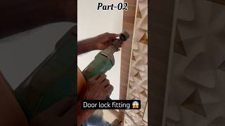 door lock fitting  door lock stuck in locked position construction tools ytshorts doors [upl. by Eerrahs]