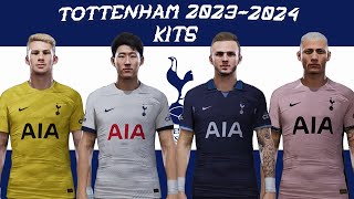 Tottenham Hotspur FC New Season Kits 20232024 PES2021 Sider pes2021 tottenham kits [upl. by Gent]