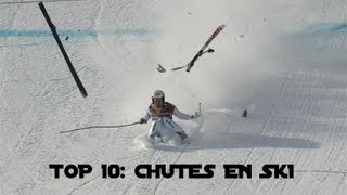 TOP 10 CHUTES EN SKI [upl. by Kcolttam]