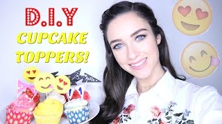 DIY Cupcake Toppers  How to Tutorial  Baking Craft [upl. by Zack]