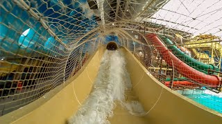 Worlds Longest Indoor Coaster Slide  Master Blaster  Sandcastle Waterpark [upl. by Hennebery997]