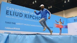 Runners Attempt Eliud Kipchoge’s World Record Marathon Pace [upl. by Komarek904]