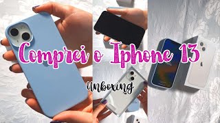 COMPREI O IPHONE 13 BRANCO UNBOXING  CAPINHA [upl. by Andy]