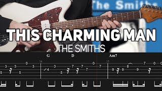 The Smiths  This Charming Man Guitar lesson with TAB [upl. by Slayton881]