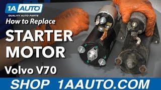 How to Replace Starter Motor 0007 Volvo V70 [upl. by Airt417]