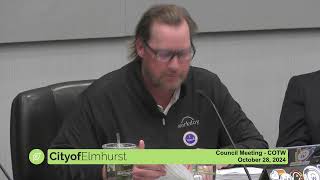 20241028 City of Elmhurst Council Meeting  COTW [upl. by Thomasina]