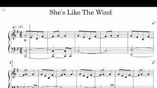 Patrick Swayze  Shes Like The Wind ft Wendy Fraser Sheet Music [upl. by Knuth]