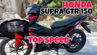 The New HONDA SUPRA GTR 150 TOP SPEED  2023 All stock [upl. by Wandy830]