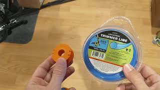 How to refill a Worx line trimmer spool the RIGHT WAY using cheap Harbor Freight trimmer line [upl. by Ibok]