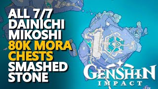 All Dainichi Mikoshi Smashed Stone Genshin Impact Mora Chests [upl. by Rehpotisrhc]