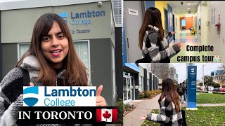 Lambton college in Toronto 🇨🇦complete Campus Tour  Canada College vlog  Yourbossgirl✨ [upl. by Lewak]