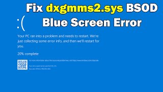 HOW TO Fix dxgmms2sys BSOD Blue Screen Error in Windows 10 or 11 [upl. by Lladnek]