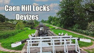 Caen Hill Locks Devizes Wiltshire [upl. by Beetner]