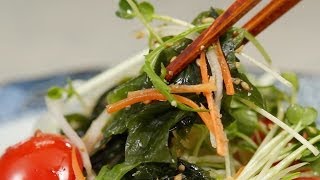 Seaweed Salad with Japanesestyle Dressing Recipe Nutritious Wakame Salad  Cooking with Dog [upl. by Aksoyn]