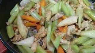 Chicken meat with Celery [upl. by Ahsilak]