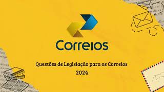 Questões do Estatuto Social dos Correios  2024 [upl. by Airitac]