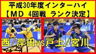 卓球 ダブルス ４回戦ランク決定 インターハイ2018 西岸田上宮 VS 戸上宮川野田学園 [upl. by Stockmon]