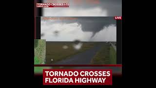 Video shows tornado crossing I75 as Milton approaches Florida [upl. by Pegma]