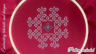 Kasuti embroidery design motif for sarees and Kurtis kasutiembroidery holbeinstitch [upl. by Leidgam]