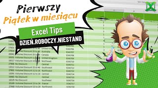 Excel  Pierwszy i ostatni piątek miesiąca DZIEŃROBOCZYNIESTAND  Porada 456 [upl. by Natan]