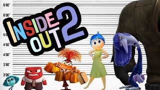 All Emotions in Inside Out 2  And Size Comparison [upl. by Neivad558]