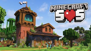 Minecraft SOS  Ep 6 THE TOWN TAVERN [upl. by Nyraa]