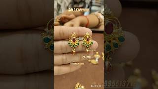 Gold Earrings collection latest design 22karat hallmarked gold goldearrings [upl. by Holland]