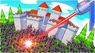 I used an ORBITAL DEATH LASER to win Medieval battles [upl. by Porett472]