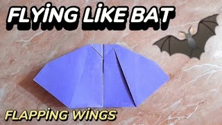 Paper Bat Airplane With Flapping Wings  Flying Like Bat Plane [upl. by Joli]