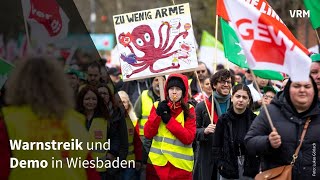 Warnstreik und Demonstration in Wiesbaden [upl. by Biondo]