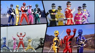 Super Sentai Main Team Henshin and Roll Call Zyuranger  Gokaiger Pt2 [upl. by Dunc]