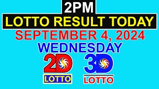 Lotto Result Today 2pm September 4 2024 PCSO [upl. by Abekam]