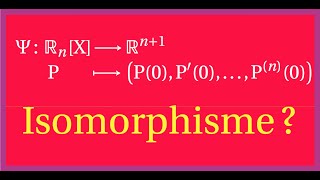 Exercice dimension finie  étude dun isomorphisme entre RnX et IRn1 [upl. by Analra]