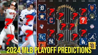 MLB Playoff Predictions  2024 FULL MLB Playoff Bracket Predictions [upl. by Yahsed]