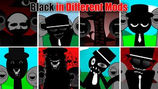 Incredibox Sprunki ALL BLACK in Different Mods [upl. by Aihsemak]