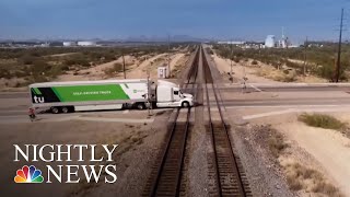 Driverless Trucks Are Transforming The Way Packages Are Shipped  NBC Nightly News [upl. by Ahsinelg470]