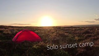 Sunset solo camping and cooking in the Hilleberg Unna [upl. by Merrilee]