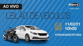 Leilão Ao Vivo de Carros  Copart Brasil  Itaquaquecetuba  1102  10h00min [upl. by Hameean]