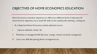 Definition of Home Economics amp Objectives of Home video [upl. by Navonod]