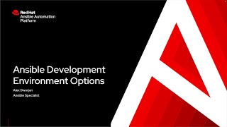 Ansible Development Environment Options [upl. by Sailesh468]