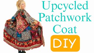 How To Turn an Old Dress Into a Boho Patchwork Coat [upl. by Avron]