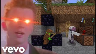 Minecraft Trapping then Rick Rolling people in Ultra Hardcore [upl. by Ahseyi]