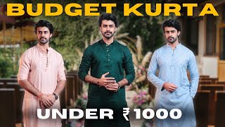 7 BUDGET KURTAS FOR MEN UNDER 1000  TRADITIONAL OUTFITS HAUL 2024 [upl. by Kersten]