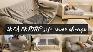 IKEA EKTORP SOFA COVER CHANGING THE EXTORP SOFA COVER INDIA EDITION IKEA Mumbai [upl. by Adelaide]