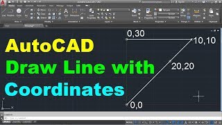 AutoCAD Draw Line with Coordinates [upl. by Cyprus]