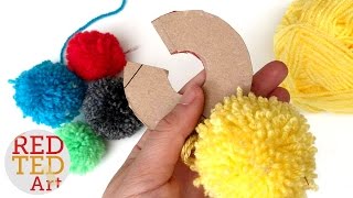 How to make a Pom Pom maker Tutorial Craft Basics  Yarn Pom Pom [upl. by Sieracki]