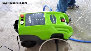 Greenworks 1500 PSI GPM Electric Pressure Washer Demo [upl. by Avraham]